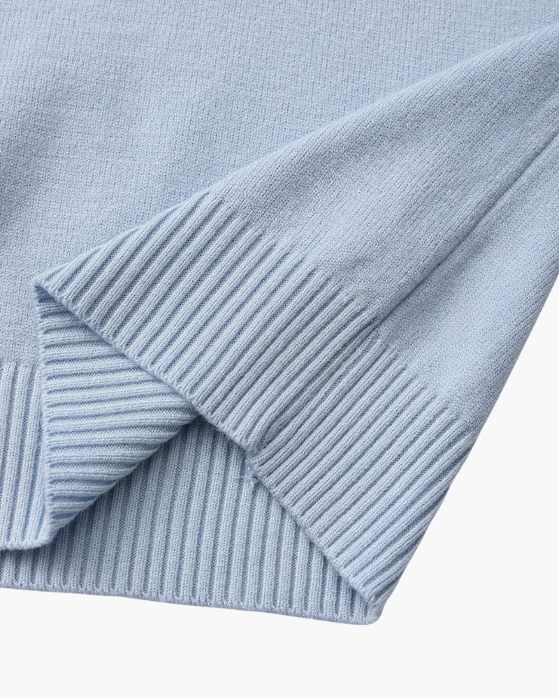 Essential Ribbed Mock Neck Sweater - Montierri