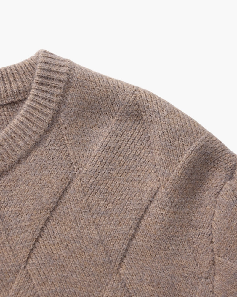 Diamond Knit Crewneck Sweater - Montierri