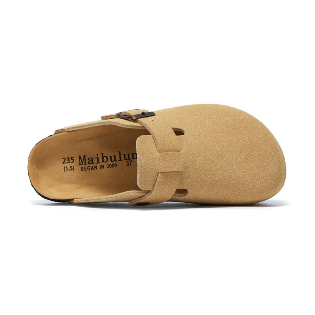 Pucon Suede Clog - Light Brown | Montierri