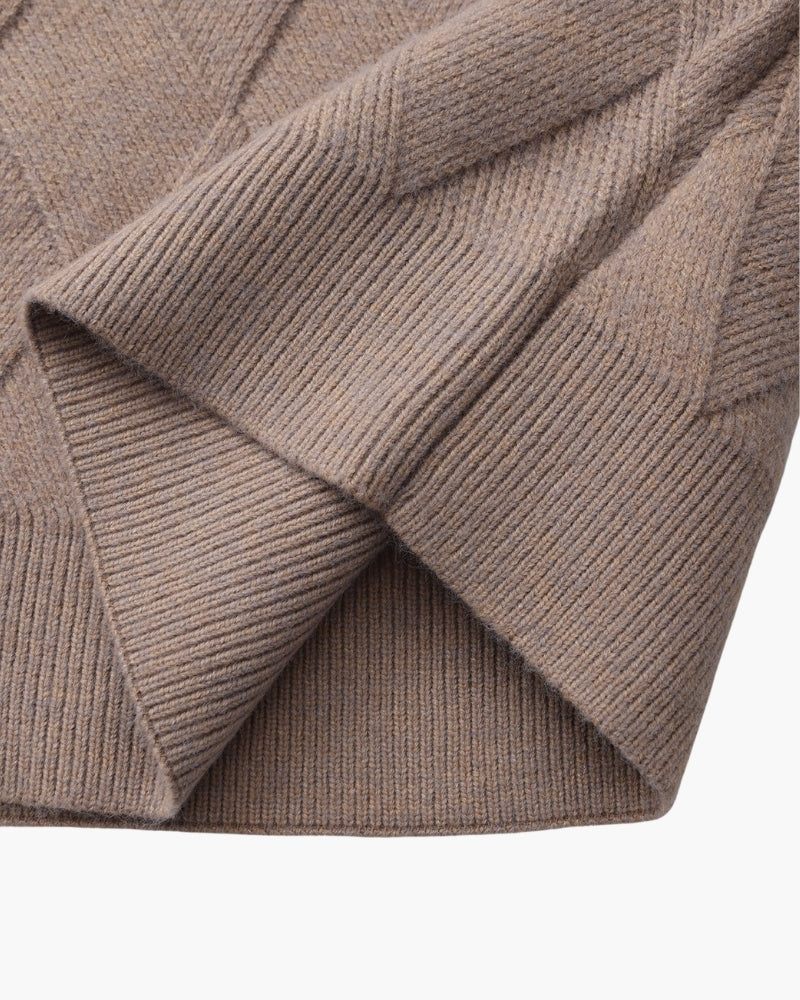 Diamond Knit Crewneck Sweater - Montierri