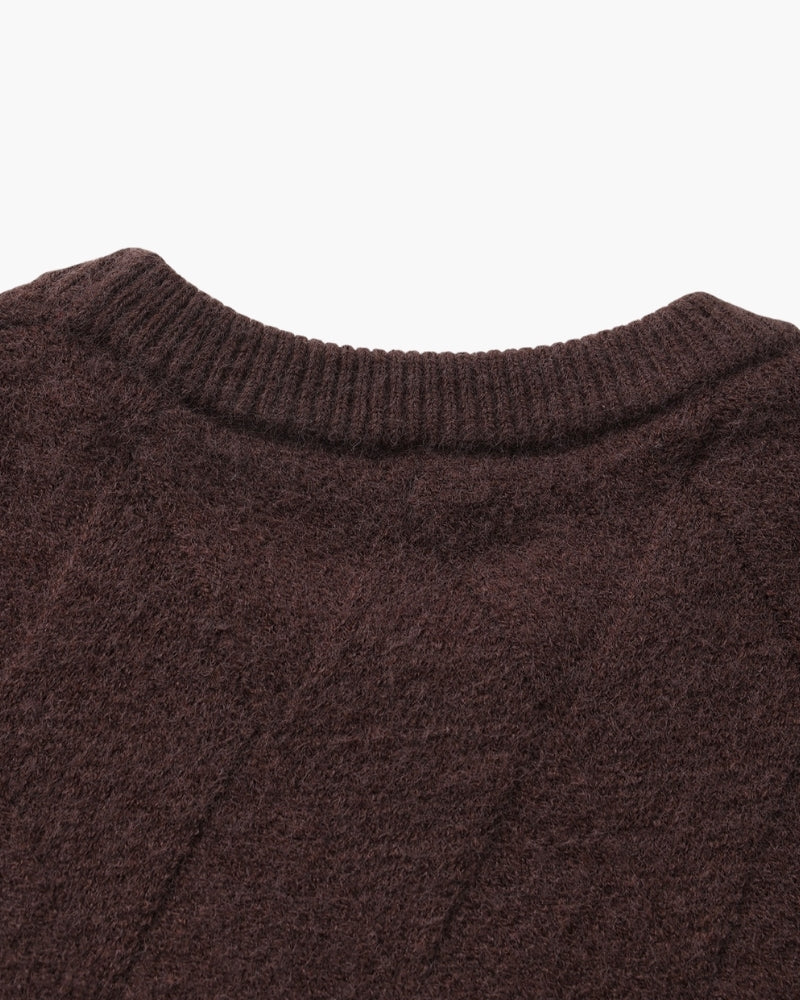 Diamond Knit Crewneck Sweater - Montierri