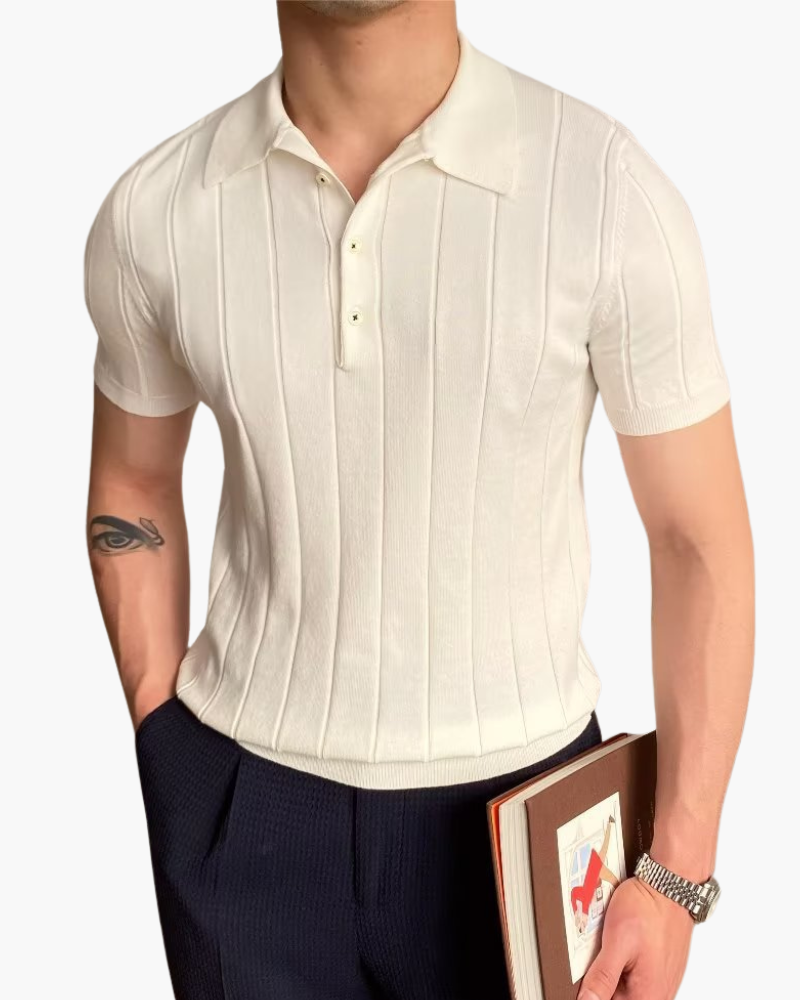 Cannes Ribbed Cotton Polo - Montierri