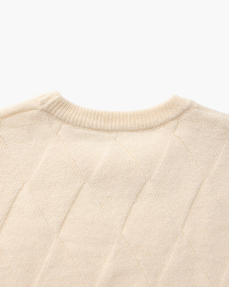 Diamond Knit Crewneck Sweater - Montierri