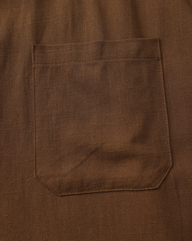 Men’s Mandarin Collar Shirt – Relaxed Fit Textured Cotton Shirt - Montierri
