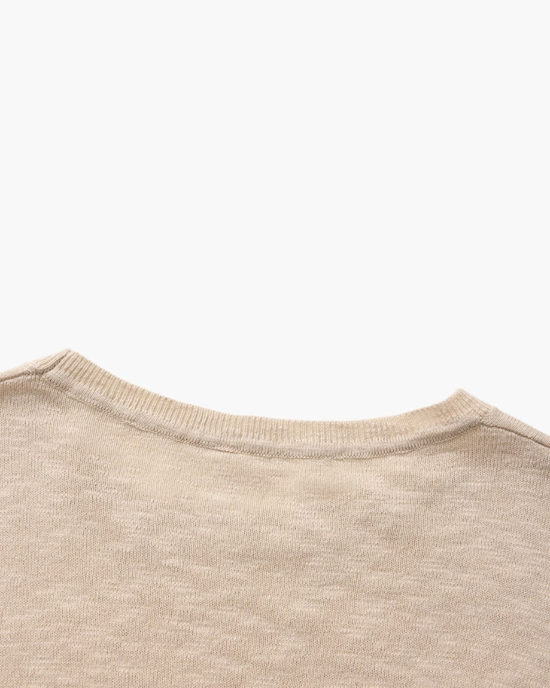 Linen Cotton Essential Crewneck - Montierri