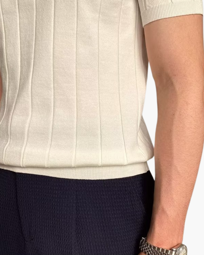 Cannes Ribbed Cotton Polo - Montierri