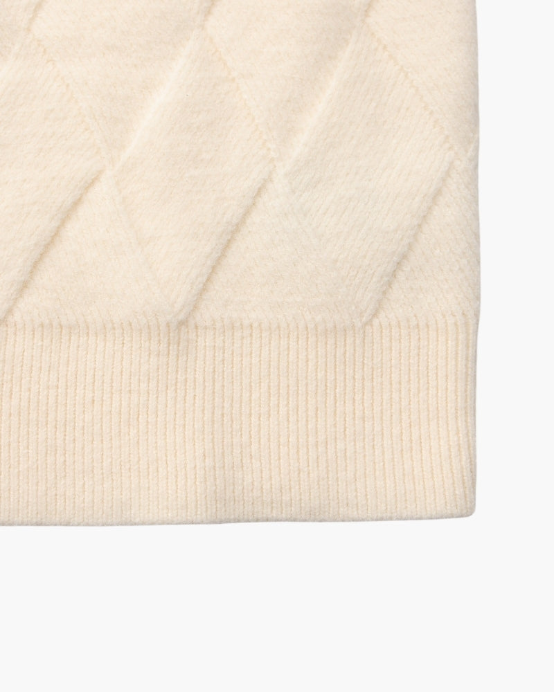 Diamond Knit Crewneck Sweater - Montierri