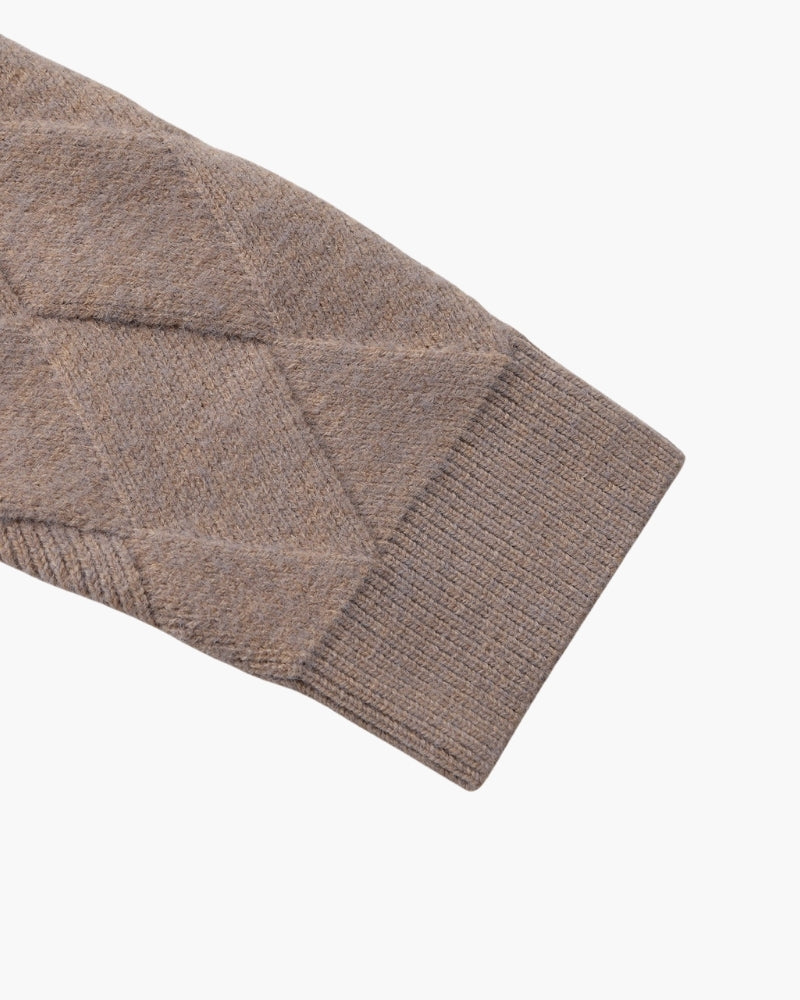 Heritage Diamond Knit Zip Cardigan - Montierri