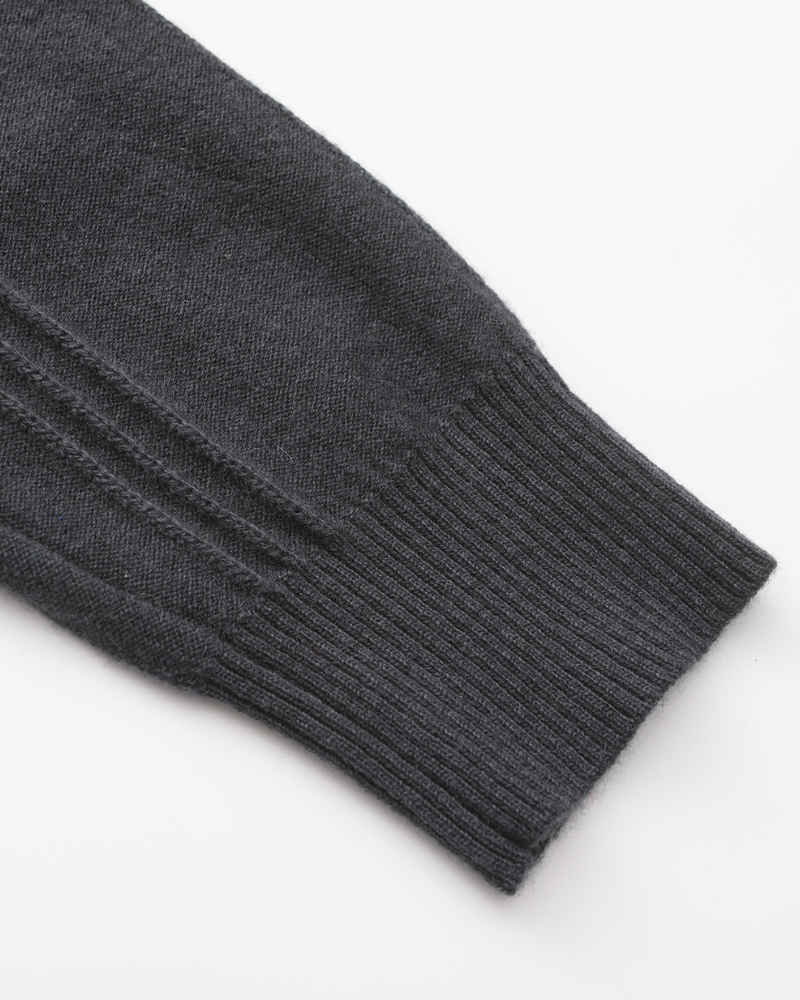 100% Cashmere Ribbed Half Zip - Montierri