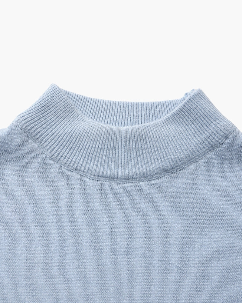Essential Ribbed Mock Neck Sweater - Montierri