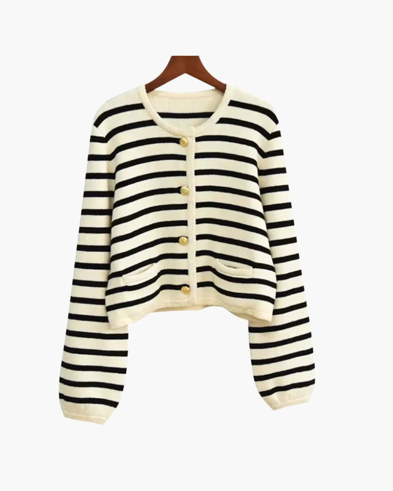 Premium Striped Wool Vest - Montierri