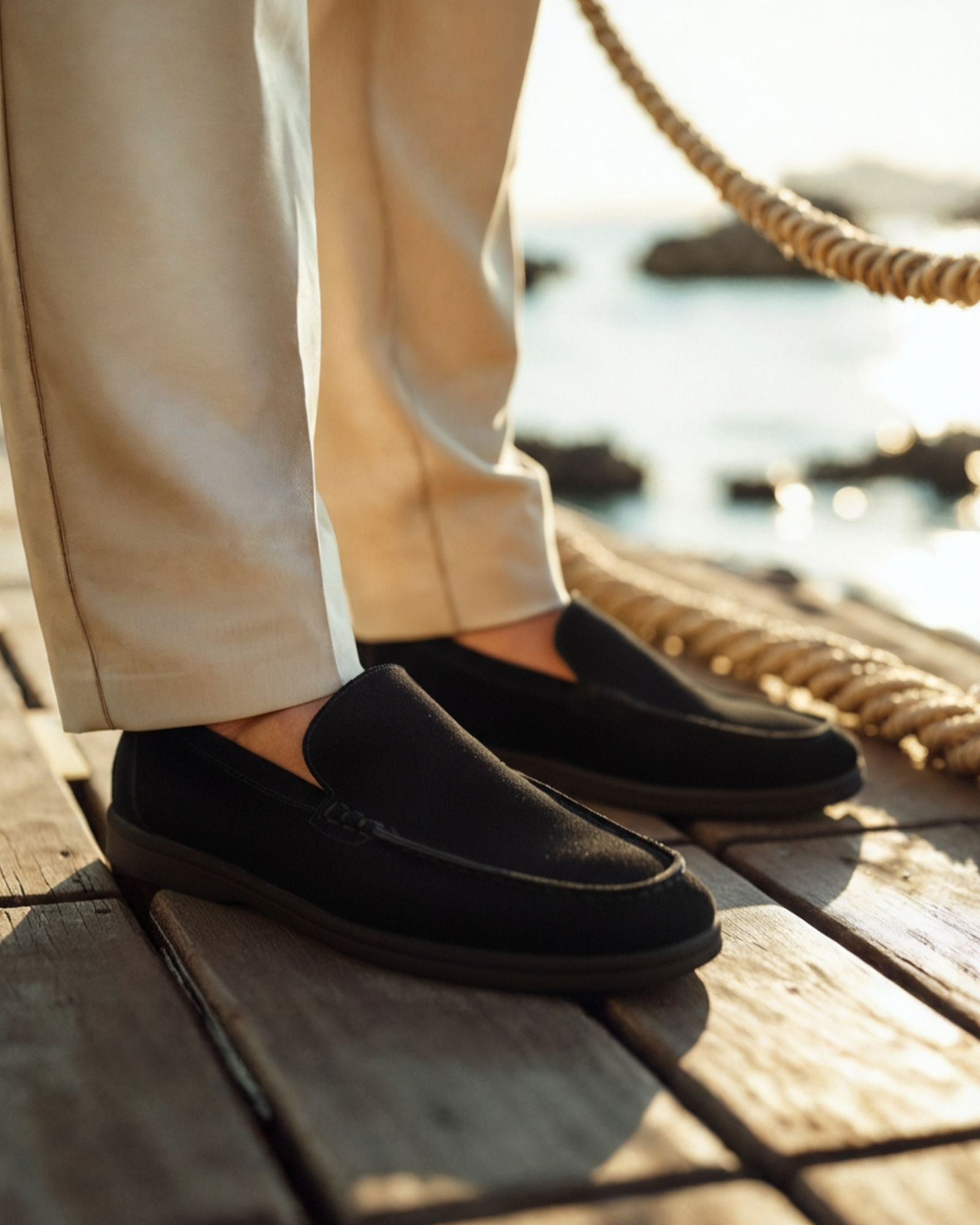 Premium Suede Loafers - Black Soles - Montierri
