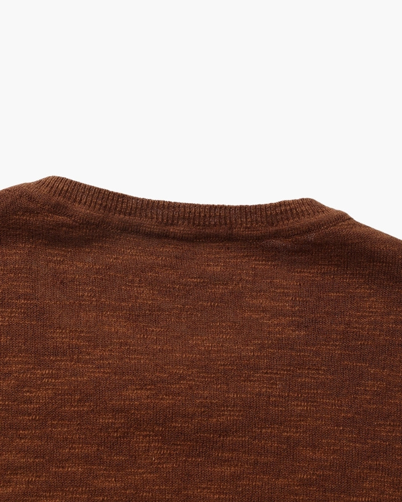 Linen Cotton Essential Crewneck - Montierri