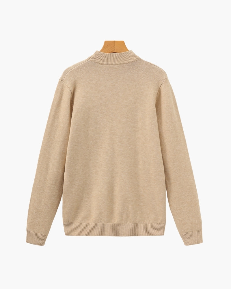 Essential Ribbed Mock Neck Sweater - Montierri