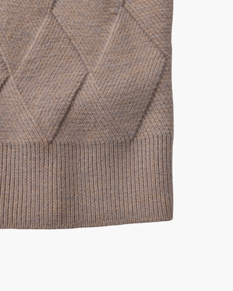 Diamond Knit Crewneck Sweater - Montierri