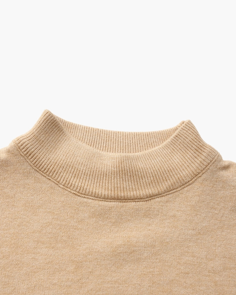 Essential Ribbed Mock Neck Sweater - Montierri