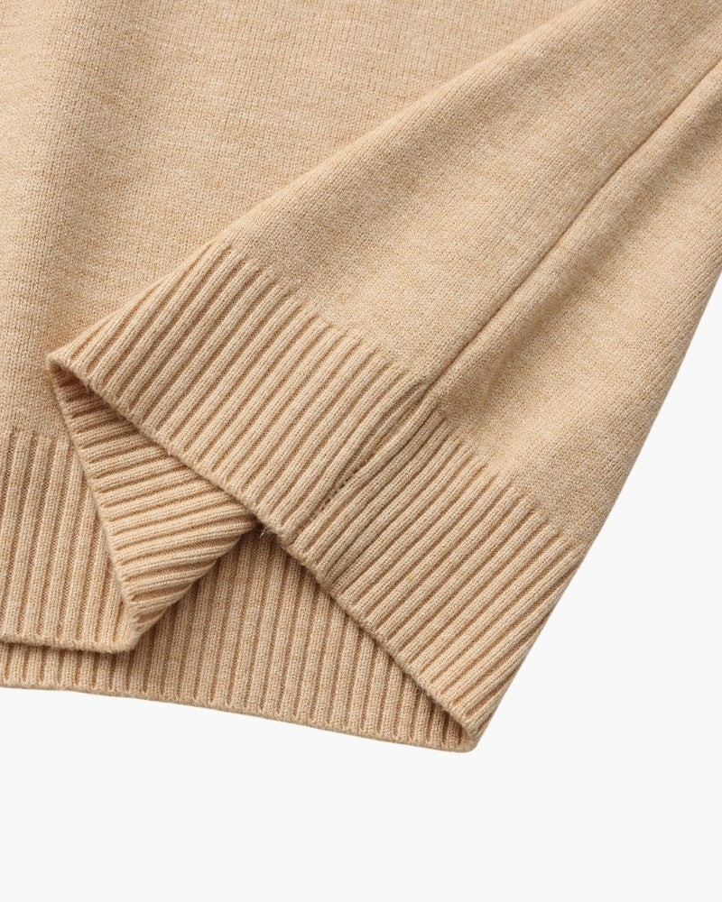 Essential Ribbed Mock Neck Sweater - Montierri