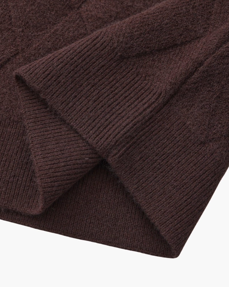 Diamond Knit Crewneck Sweater - Montierri
