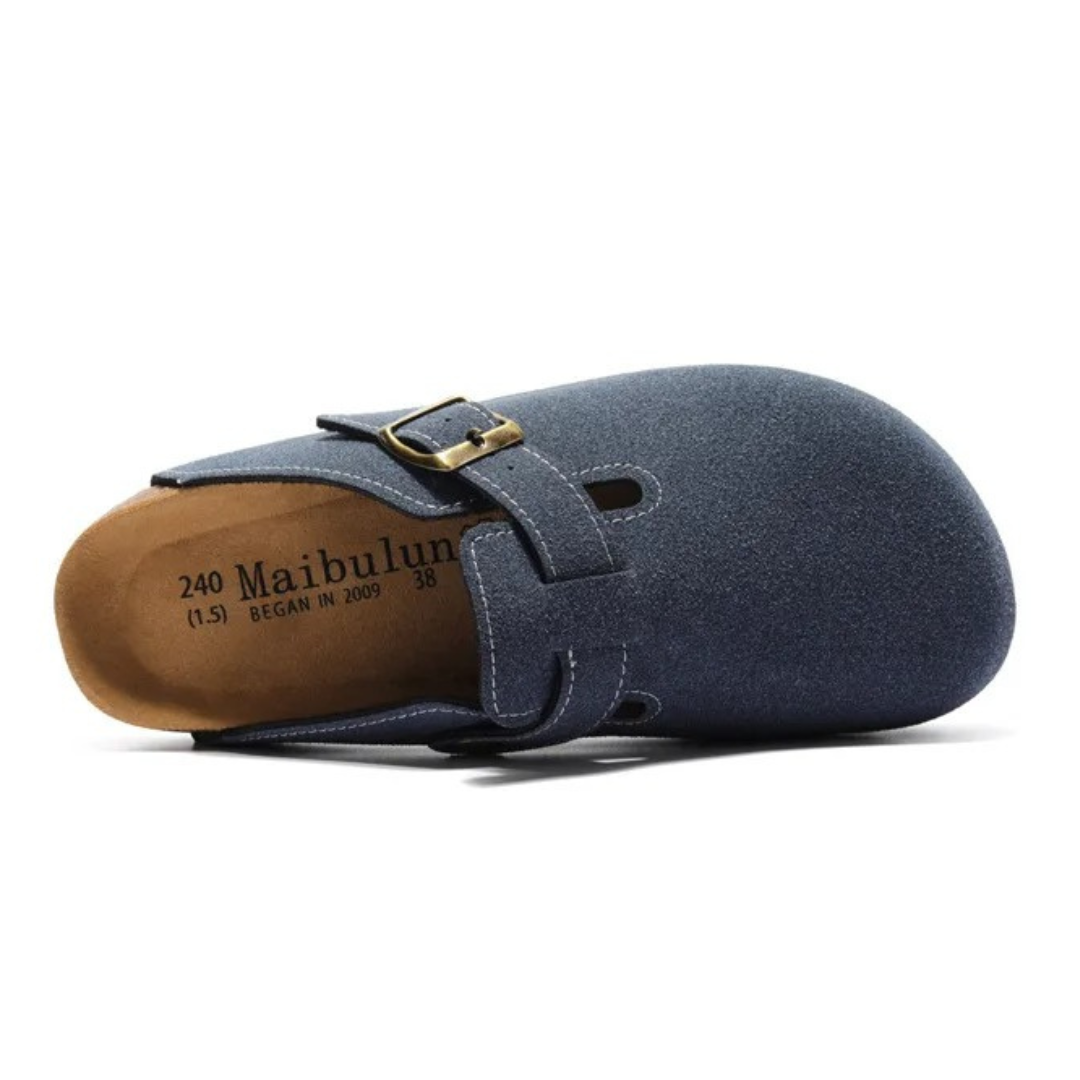 Pucon Suede Clog - Dark Blue | Montierri