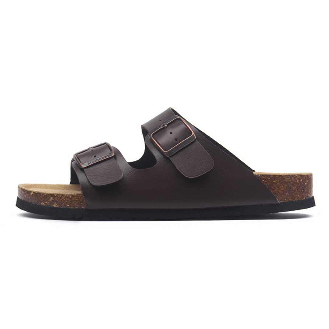 Leather Birken Sandal - Brown | Montierri