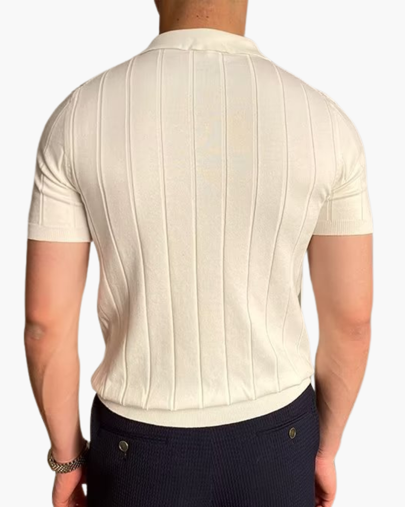 Cannes Ribbed Cotton Polo - Montierri