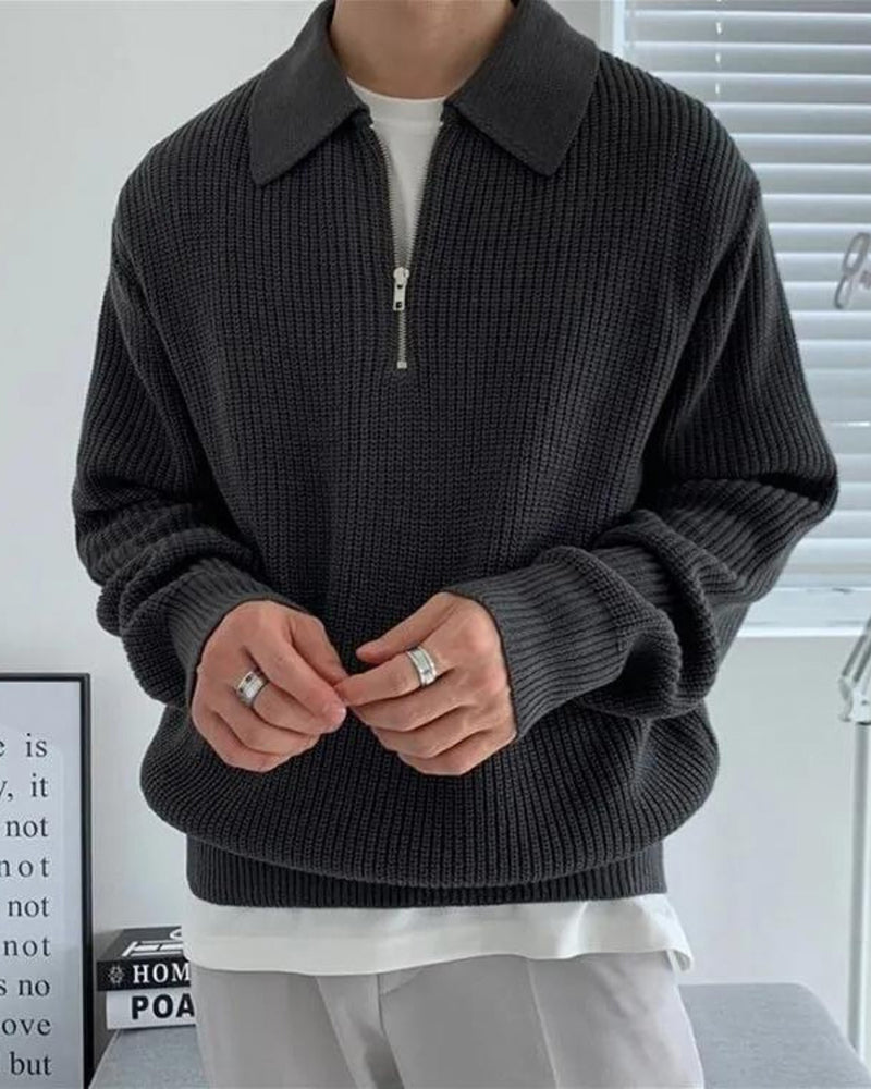 Cesare Half Zip Sweater - Montierri