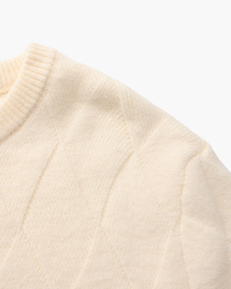 Diamond Knit Crewneck Sweater - Montierri