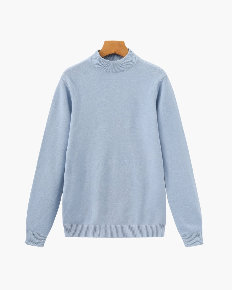 Essential Ribbed Mock Neck Sweater - Montierri