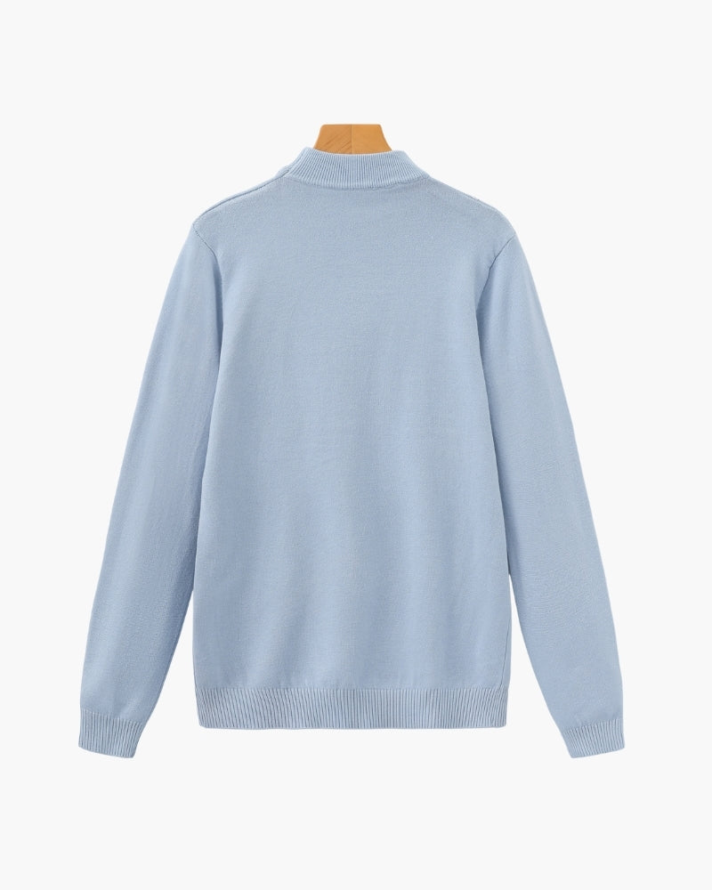 Essential Ribbed Mock Neck Sweater - Montierri