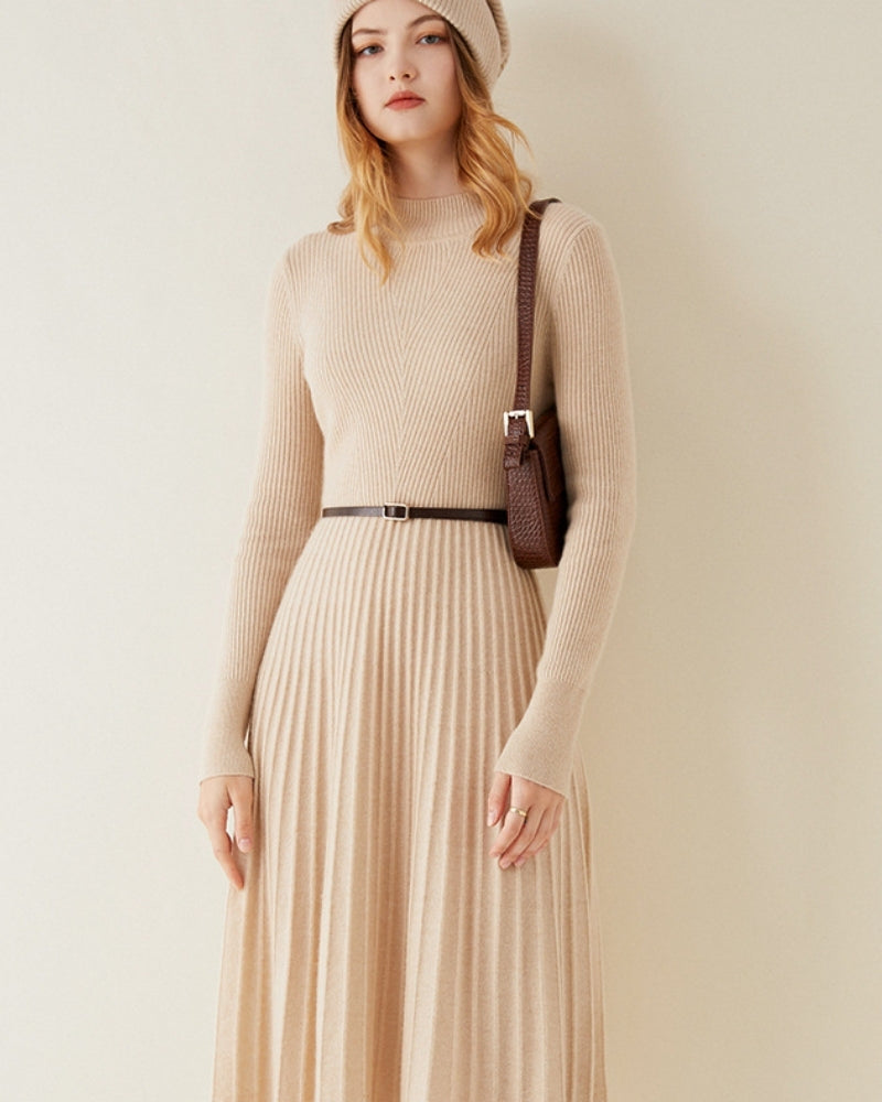 Pure Cashmere Flare Dress - Montierri