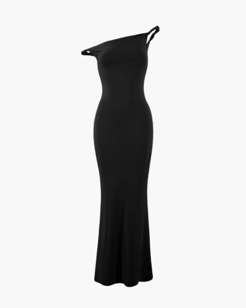 One-Shoulder Bodycon Long Dress - Montierri