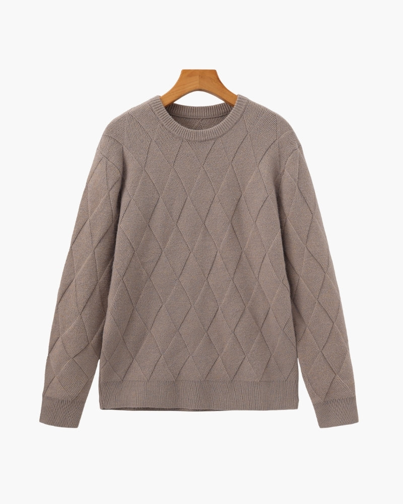 Diamond Knit Crewneck Sweater - Montierri