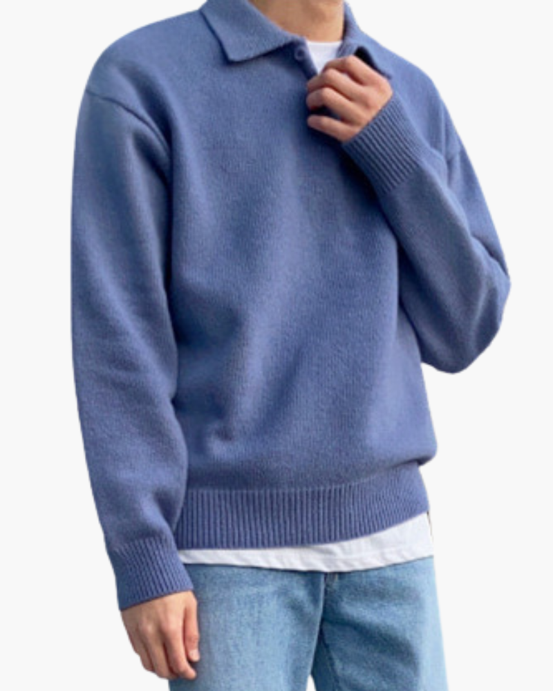 Woolen Button Half Zip - Montierri
