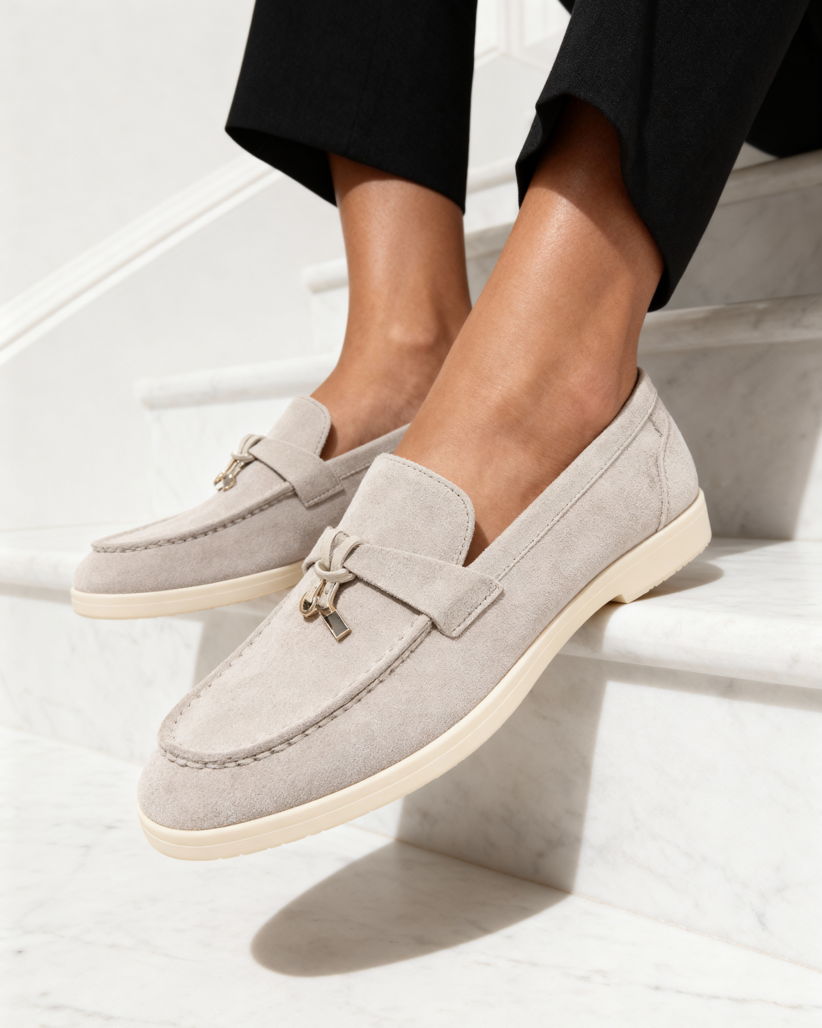 Suede Lady Loafers - Montierri