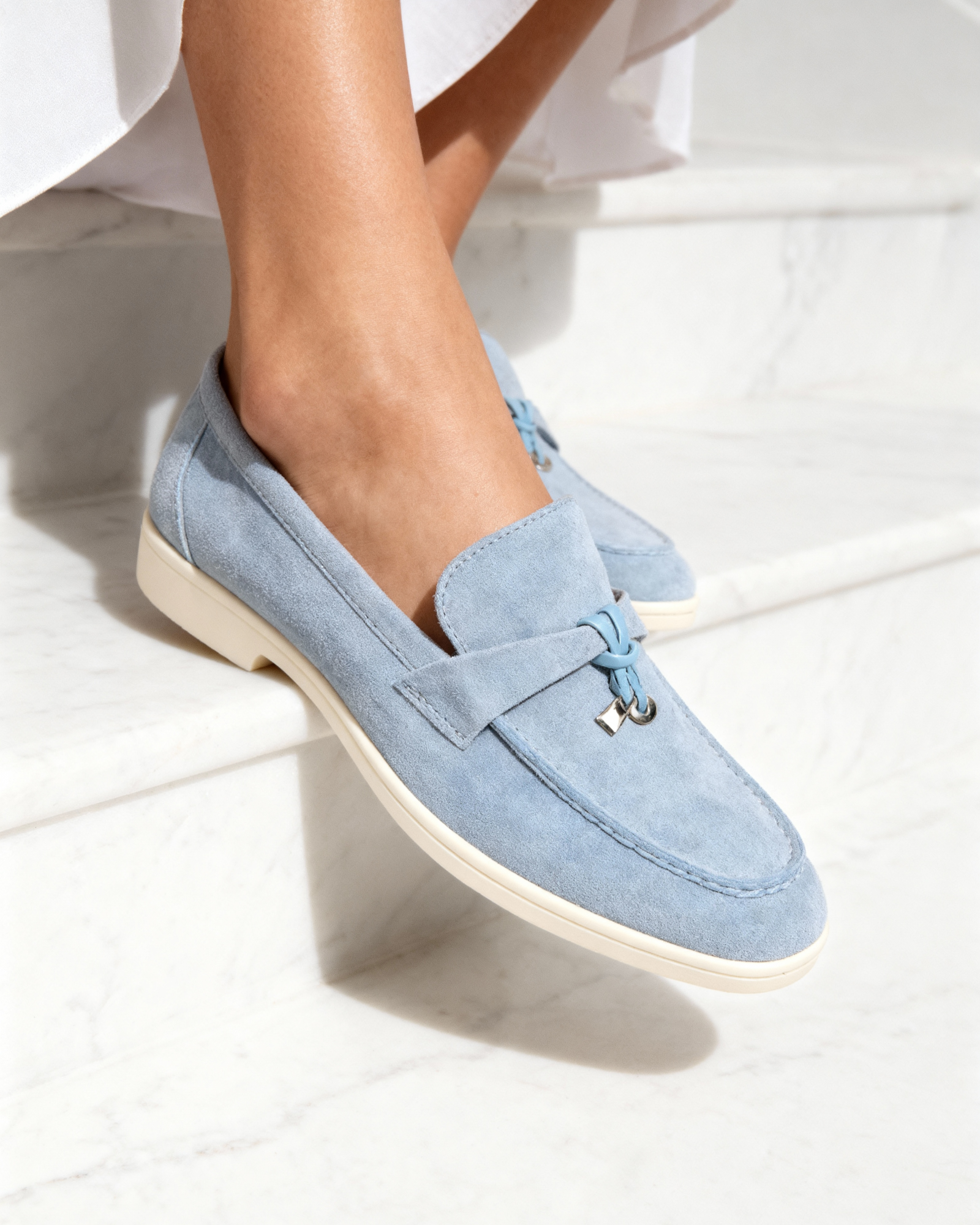 Suede Lady Loafers - Montierri