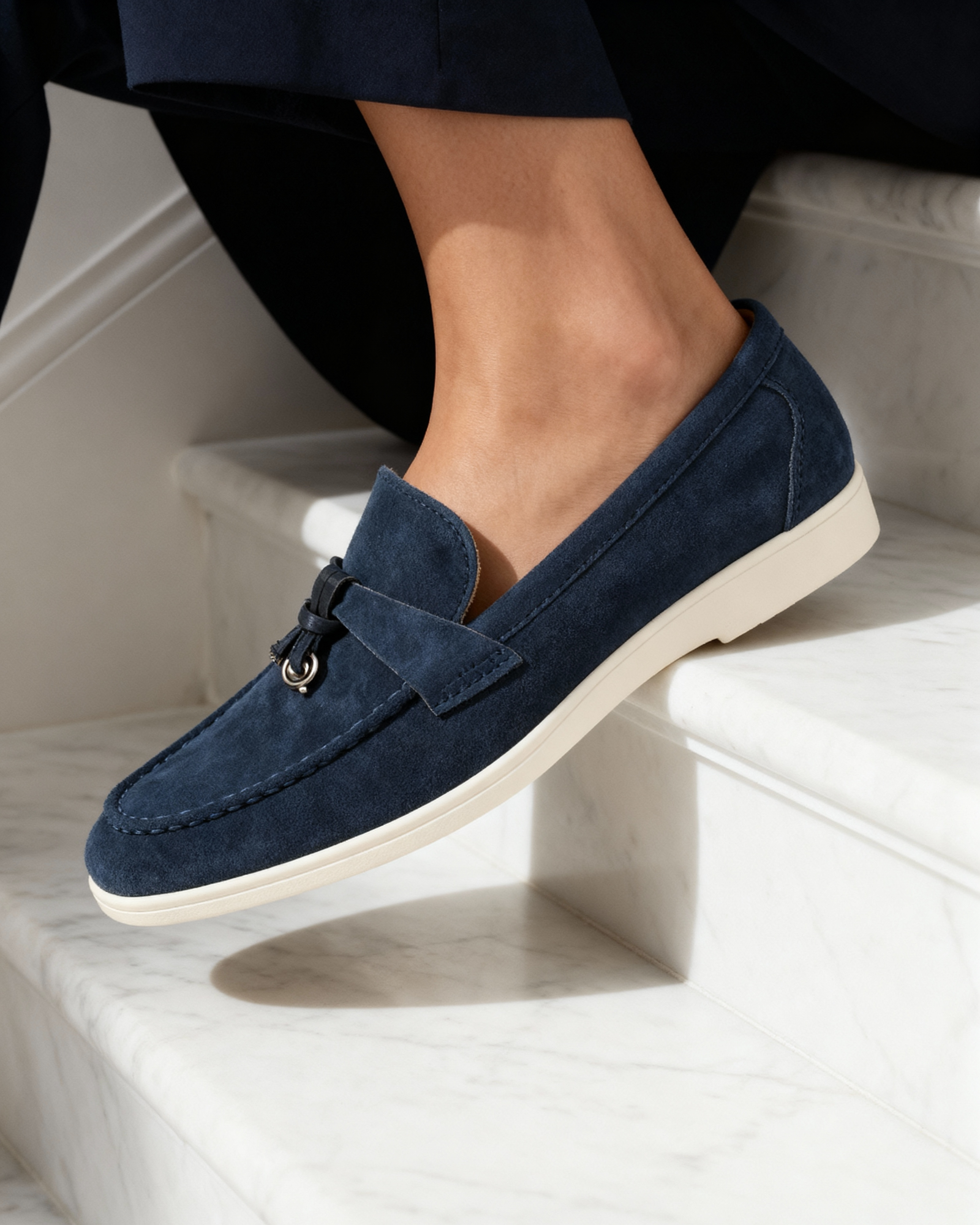 Suede Lady Loafers - Montierri