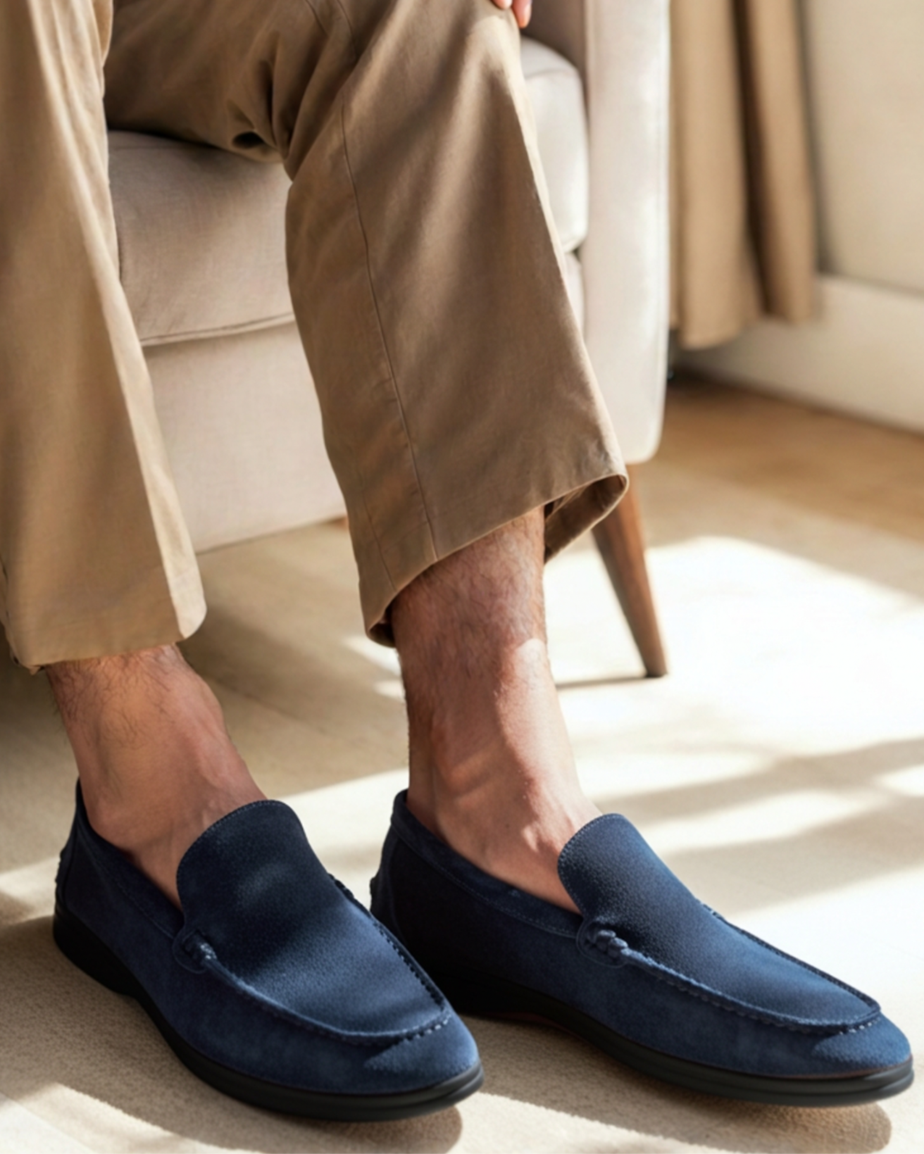 Premium Suede Loafers - Black Soles - Montierri