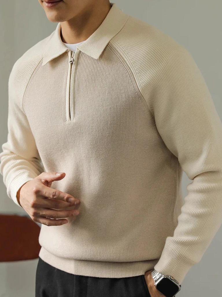 Raglan Quarter Zip Sweater - Montierri