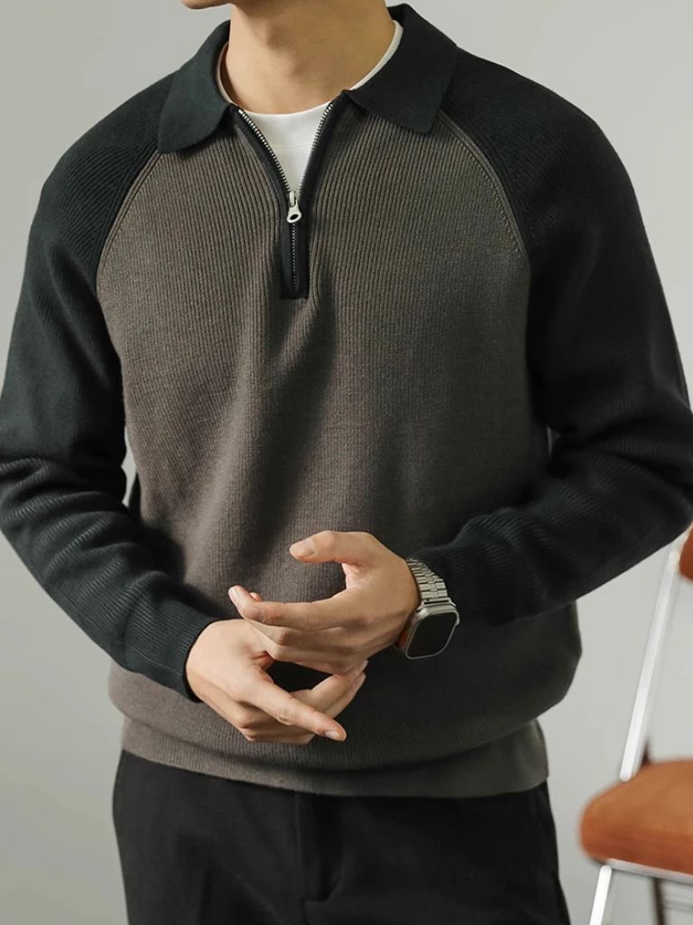 Raglan Quarter Zip Sweater - Montierri